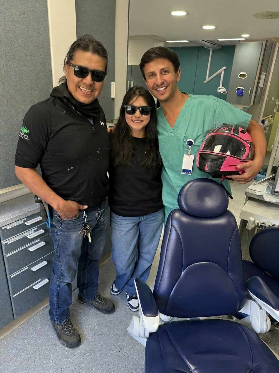 Dr. Shiloah with patients, moment 4
